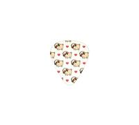 Guitar Picks Valentine's Day Pug Premium Bass Picks For Electric Guitar And Bass Guitars With Three Sizes (12 Pack)
