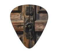Guitar Picks Variety Pack - 3 Thickness Options - Ideal for Electric and Acoustic Guitars Rustic Antique Wooden Door