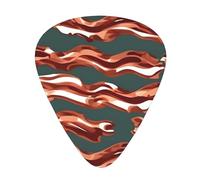 Guitar Picks Variety Pack - Smooth Edges, Durable & Clear Patterns - 3 Thickness Options Bacon Pattern