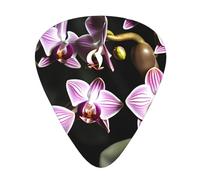 Guitar Picks Variety Pack - Smooth Edges, Durable & Clear Patterns - 3 Thickness Options Bell orchid pattern