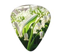 Guitar Picks Variety Pack - Smooth Edges, Durable & Clear Patterns - 3 Thickness Options Bell orchid print