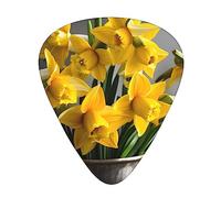 Guitar Picks Variety Pack - Smooth Edges, Durable & Clear Patterns - 3 Thickness Options Bouquet of Daffodils