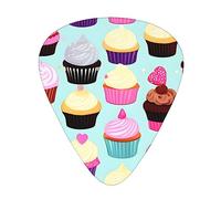 Guitar Picks Variety Pack - Smooth Edges, Durable & Clear Patterns - 3 Thickness Options Cupcake Patterns
