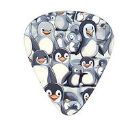 Guitar Picks Variety Pack - Smooth Edges, Durable & Clear Patterns - 3 Thickness Options Cute Baby Penguins Sketch