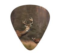 Guitar Picks Variety Pack - Smooth Edges, Durable & Clear Patterns - 3 Thickness Options Deer Hunting