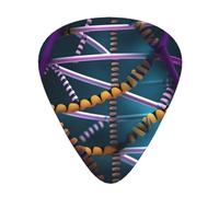 Guitar Picks Variety Pack - Smooth Edges, Durable & Clear Patterns - 3 Thickness Options DNA Chain Photo