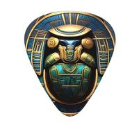 Guitar Picks Variety Pack - Smooth Edges, Durable & Clear Patterns - 3 Thickness Options Egyptian Scarab