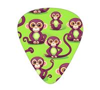 Guitar Picks Variety Pack - Smooth Edges, Durable & Clear Patterns - 3 Thickness Options Green Clever Monkey