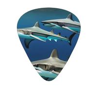 Guitar Picks Variety Pack - Smooth Edges, Durable & Clear Patterns - 3 Thickness Options Hammerhead Sharks