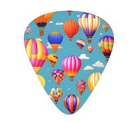 Guitar Picks Variety Pack - Smooth Edges, Durable & Clear Patterns - 3 Thickness Options Hot Air colorful Balloons