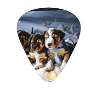 Guitar Picks Variety Pack - Smooth Edges, Durable & Clear Patterns - 3 Thickness Options Husky Puppies Dogs