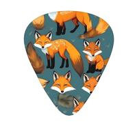Guitar Picks Variety Pack - Smooth Edges, Durable & Clear Patterns - 3 Thickness Options Many foxes