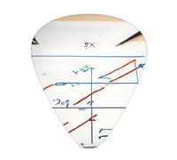 Guitar Picks Variety Pack - Smooth Edges, Durable & Clear Patterns - 3 Thickness Options Math Formula