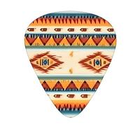 Guitar Picks Variety Pack - Smooth Edges, Durable & Clear Patterns - 3 Thickness Options Native American Print
