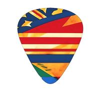 Guitar Picks Variety Pack - Smooth Edges, Durable & Clear Patterns - 3 Thickness Options Native Hawaiian Flags