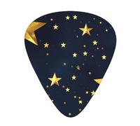 Guitar Picks Variety Pack - Smooth Edges, Durable & Clear Patterns - 3 Thickness Options Stars Eastern pattern