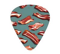 Guitar Picks Variety Pack - Smooth Edges, Durable & Clear Patterns - 3 Thickness Options Streaky Bacon Pattern