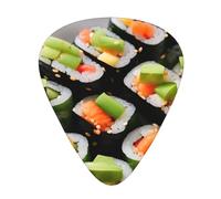 Guitar Picks Variety Pack - Smooth Edges, Durable & Clear Patterns - 3 Thickness Options Sushi Dill Pickles