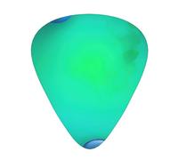 Guitar Picks Variety Pack - Smooth Edges, Durable & Clear Patterns - 3 Thickness Options Teal Blue