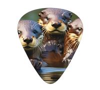 Guitar Picks Variety Pack - Smooth Edges, Durable & Clear Patterns - 3 Thickness Options Three Brown Otters