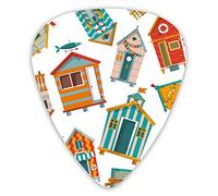 Guitar Picks Various Multi Colored Beach Huts Premium Picks Sampler 12 Packs - Variety Guitar Picks Plectrums