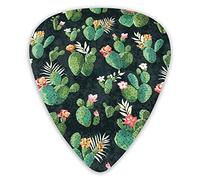 Guitar Picks Vintage Cactus Print Pattern Premium Picks Sampler 12 Packs - Variety Guitar Picks Plectrums