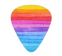 Guitar Picks,Watercolor Paint Bright Colors Line Artwork For Acoustic Guitar, Electric Guitar, Bass,Ukulele Three Size(12 Pack)