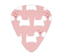 Guitar Picks,Westie Dogs Pattern For Acoustic Guitar, Electric Guitar, Bass,Ukulele Three Size(12 Pack)