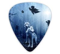 Guitar Picks White Wolves Fores Premium Bass Picks For Electric Guitar And Bass Guitars With Three Sizes (12 Pack)