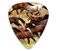 Guitar Picks Wild Horses Running Ukulele Picks 12 Pieces Including 0.46 mm 0.71 mm 0.96 mm