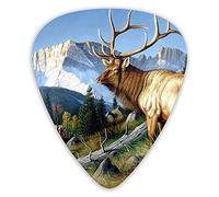Guitar Picks Wildlife Elk Art Guitar Picks 12 Pack Grip for Electric Guitar Ukulele 0.46 mm 0.71 mm 0.96 mm