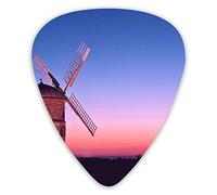 Guitar Picks Windmill Sunset Ukulele Picks 12 Pieces Including 0.46 mm 0.71 mm 0.96 mm