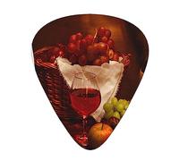 Guitar Picks Wine Fruit 12 Pack Thin Medium Heavy Guitar Plectrums Guitar Accessories For Bass, Guitars With Organizer Storage Box