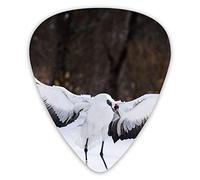 Guitar Picks Wings Wide Spread red Crowned Crane 12 Pieces Ukulele Picks Including 0.46 mm 0.71 mm 0.96 mm