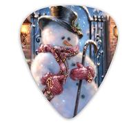 Guitar Picks Winter Snowman Ukulele Picks 12 Pieces Including 0.46 mm 0.71 mm 0.96 mm