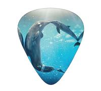 Guitar Picks Winter The Dolphin Printed 12 Pack Guitar Picks For Electric Acoustic Bass Guitar Ukelele