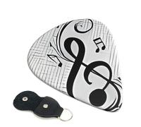 Guitar Picks With Full-Surface Print â€“ Durable Abs Material Picks For Guitar And Ukulele, 3 Thickness Options For Clear And Rich Sound