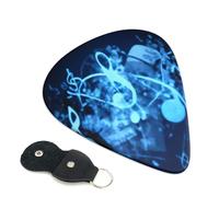 Guitar Picks With Full-Surface Print â€“ Durable Abs Material Picks For Guitar And Ukulele, 3 Thickness Options For Clear And Rich Sound