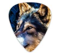 Guitar Picks Wolf Digital Art 12 Pieces Ukulele Picks Including 0.46 mm 0.71 mm 0.96 mm
