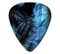 Guitar Picks Wolf Green Eyes Guitar Picks 12 Pieces Ukulele Picks Including 0.46 mm 0.71 mm 0.96 mm
