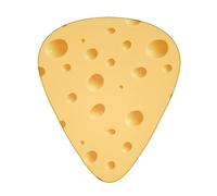 Guitar Picks yellow cheese pattern texture Picks Medium 12 Pack with Box Special Guitar Plectrums Gift Set for Guitarist