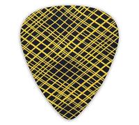 Guitar Picks Yellow Texture Ukulele Picks 12 Pieces Including 0.46 mm 0.71 mm 0.96 mm