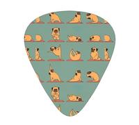 Guitar Picks Yoga Pug Print Guitar Picks 12 Pcs Electric Guitar Picks Ukulele Accessory Gift for Girls
