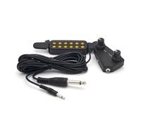 Guitar Pickup 12-hole Acoustic Guitar Sound Hole Pickup Tone Volume Knob With 3.5 To 6.5 Cable Black (Color : With control)