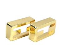 Guitar Pickup Cover Brass High Hardness Electric Double Coil Shell 2 Pcs Kit for Various Music Occasion (Gold)