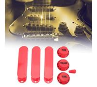 Guitar Pickup Cover, Guitar Pickup Cover Kit Single Coil Pickup Shell with 2 Tone 1 Volume Knobs Switch Tip for Electric Guitar