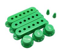 Guitar Pickup Cover Volume Single Coil Tone Knobs Selector Switch Tip Compatible with Stratocaster Strat Electric Fender Guitar Pickup (Green)