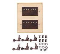 Guitar Pickup Kit Set Antique Brass, LP Style Guitar Pickup Replacement, Stable Tone Effect with 6 Screws Gaskets and Nuts, Triple Dip Wax Sealed for Noise Elimination, Metal