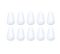 Guitar Pickup Selector Switch Tips 10Pcs | 3 Way / 5 Way Knob Caps for Electric Guitar | Sturdy Plastic Replacement Accessories (White)