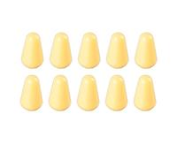 Guitar Pickup Selector Switch Tips 10Pcs | 3 Way / 5 Way Knob Caps for Electric Guitar | Sturdy Plastic Replacement Accessories (Yellow)